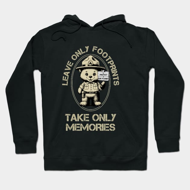 Happy Earth Day - Funny Smokey Bear Hoodie by poppoplover